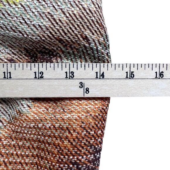 Revolve Tracy Reese Shift Dress XS Tan Zig Zag Rafia Cross Back Boho Retro NEW - Picture 8 of 16